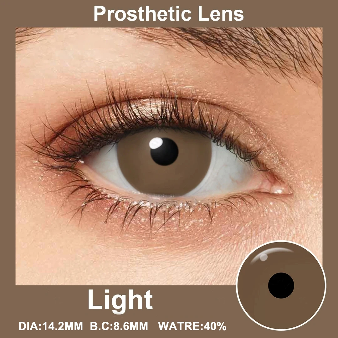 1pair Prosthetic Contact Lens Artificial Eye Contact Lenses Iris Lens for People with Eye Defects Glaucoma Eye