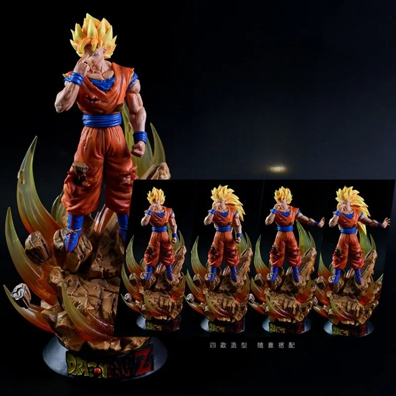 

Dragon Ball Figure Model Teleportation Wukong Special Effect Luminous Modeling Figure Ornament Wukong Model Toy