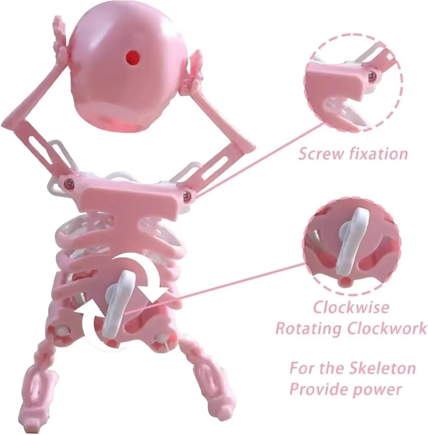 Midnight Bone Rave! Halloween Wind-Up Skeleton Toy, Hypnotic Swinging Dance for Spooky Party Scenes