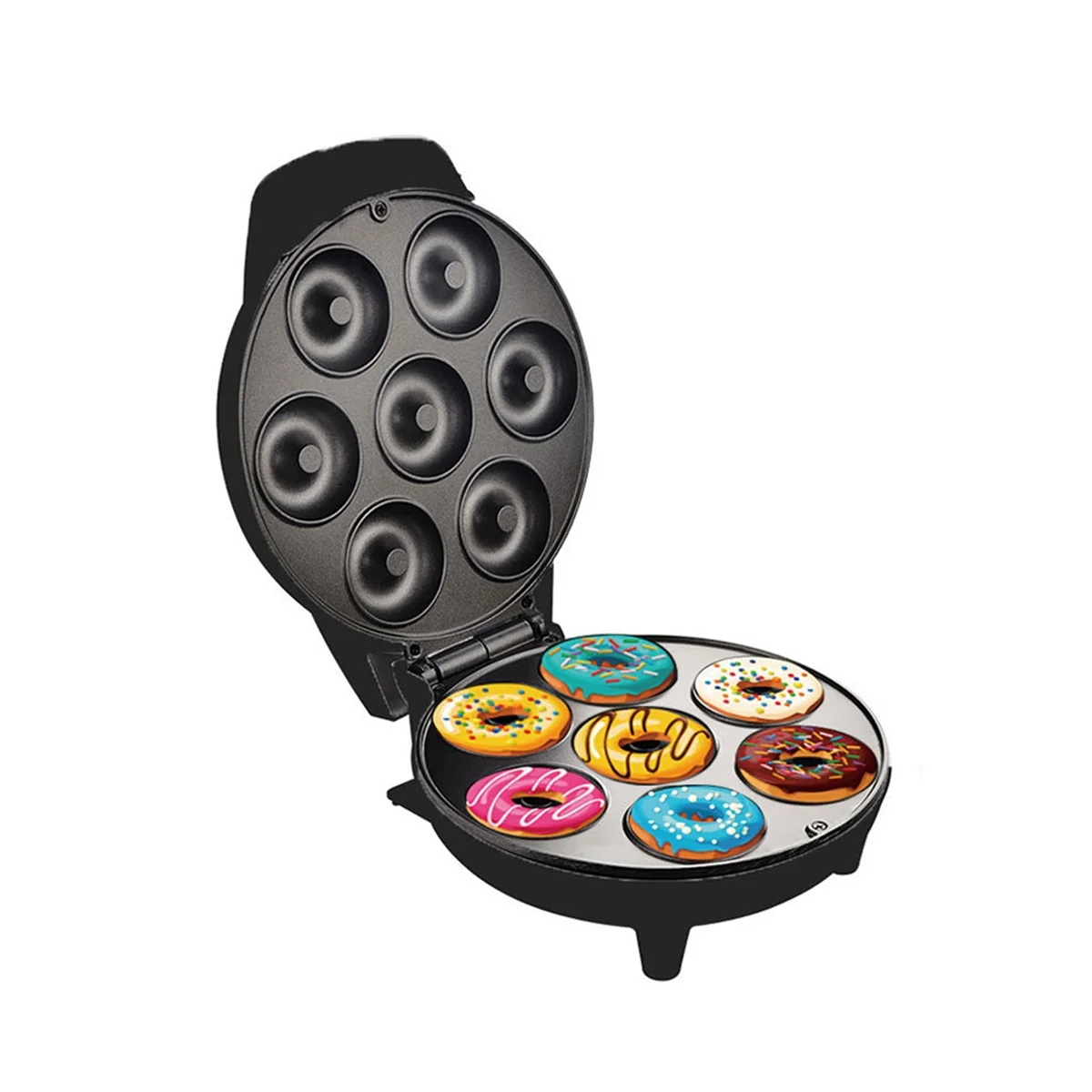 Mini Donuts Machine 110V Donut Maker Machine DIY Thuisgebruik Mini Maker Zwart US Plug-ABLM