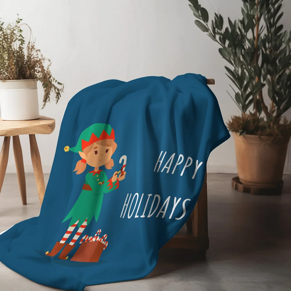 TU Cozy Flannel Throw Blanket Soft Warm Fuzzy Blanket Home Decor Living Room Bedding Gift Holiday Season Christmas Decor