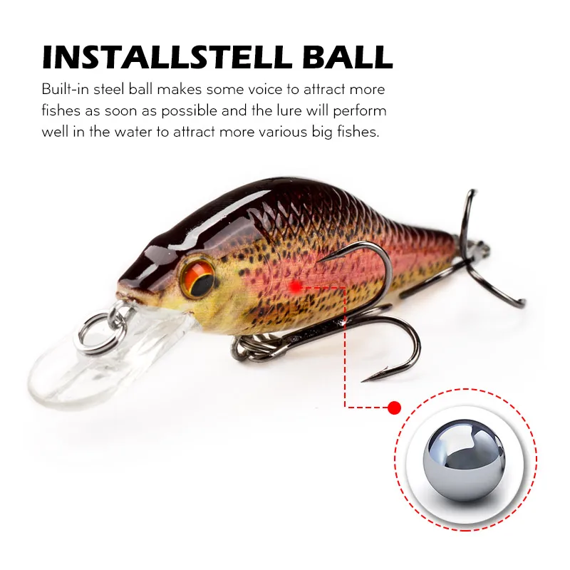 Agoie Unique Textures Wobbler Bionic Lures For Fishing Catch More Bass Pike 7cm/9cm Floating Crankbaits Fishing Artificial Bait