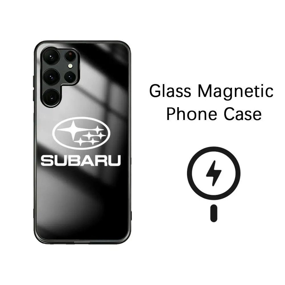 STR sports car JDM Subaru W-WRX Phone Case For Samsung S26 S25 S24 S23 S22 S21 S20 Plus Ultra Note20 Glass Magnetic Case