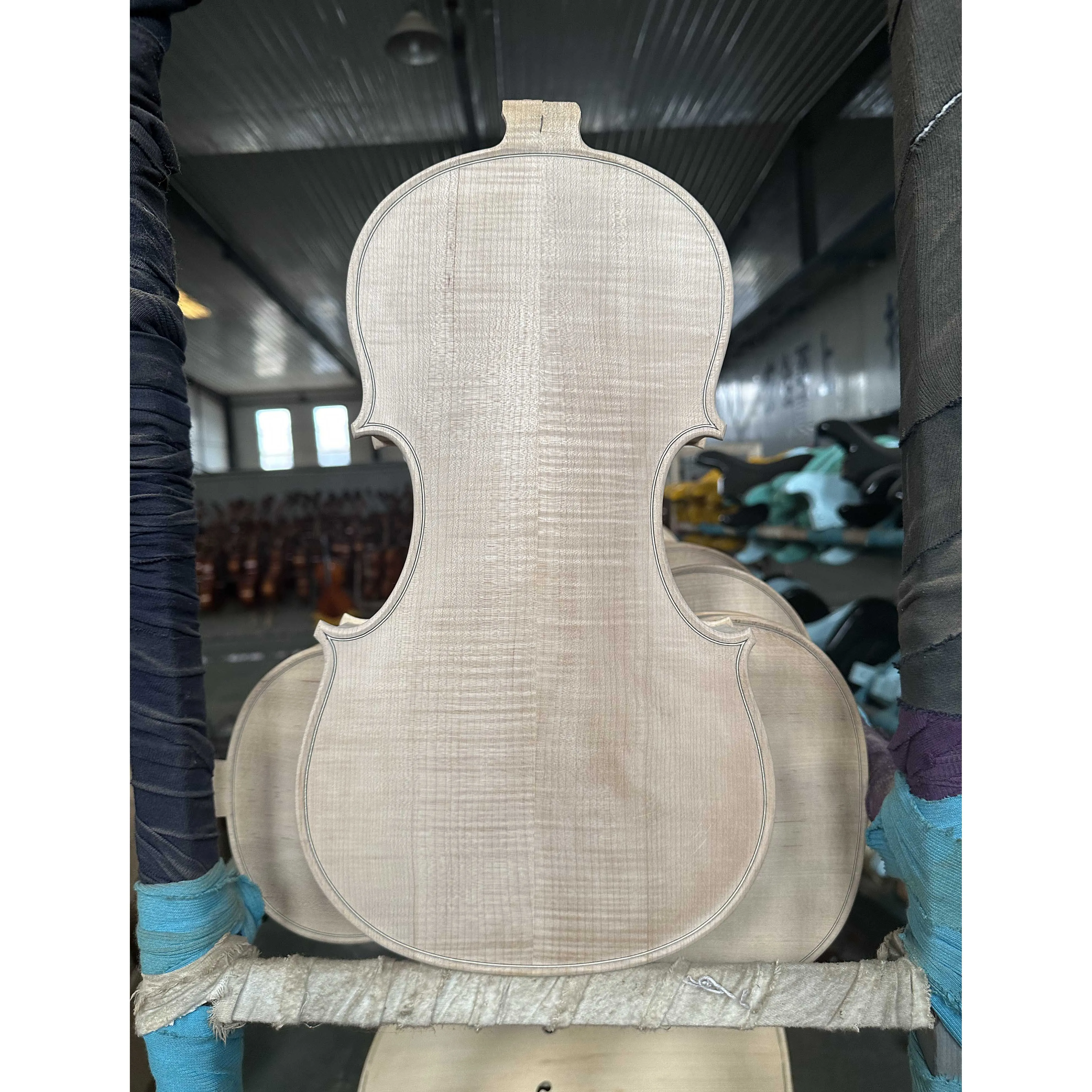 White Violin with a Body and Upper Half, 15.5 in, Made of European Maple and fir Boutique Boutique