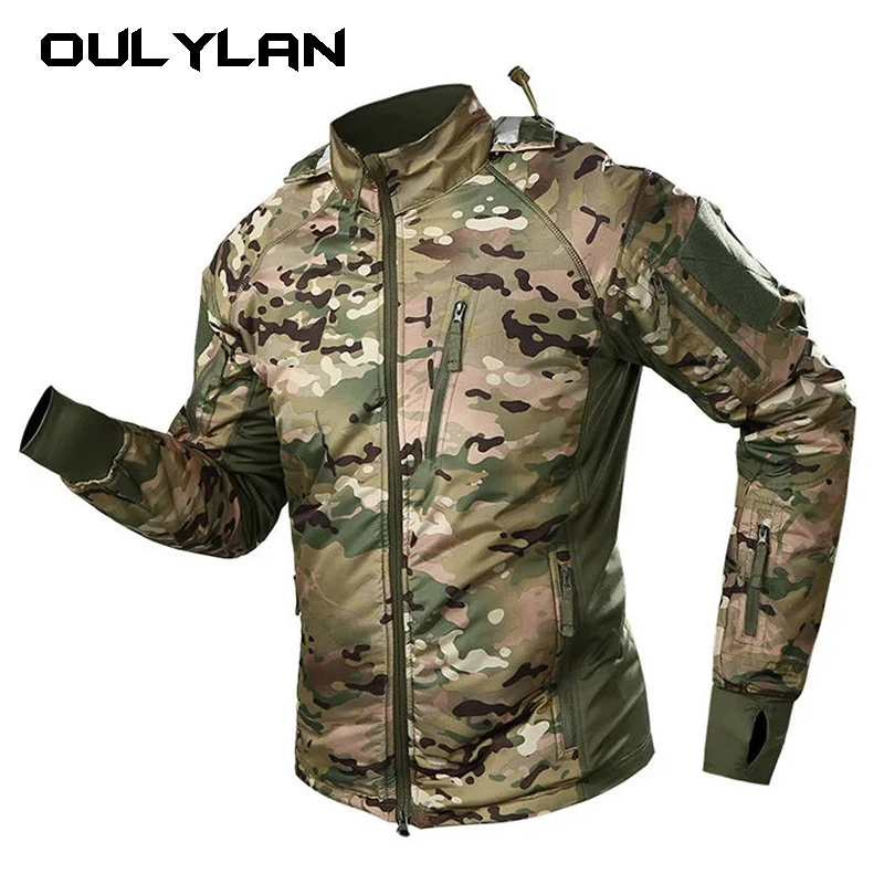 

2024 New Men's Tactical Cotton Waterproof Padded Ultralight Camouflage Tactical Jacket Outdoor Mountaineering Jacket