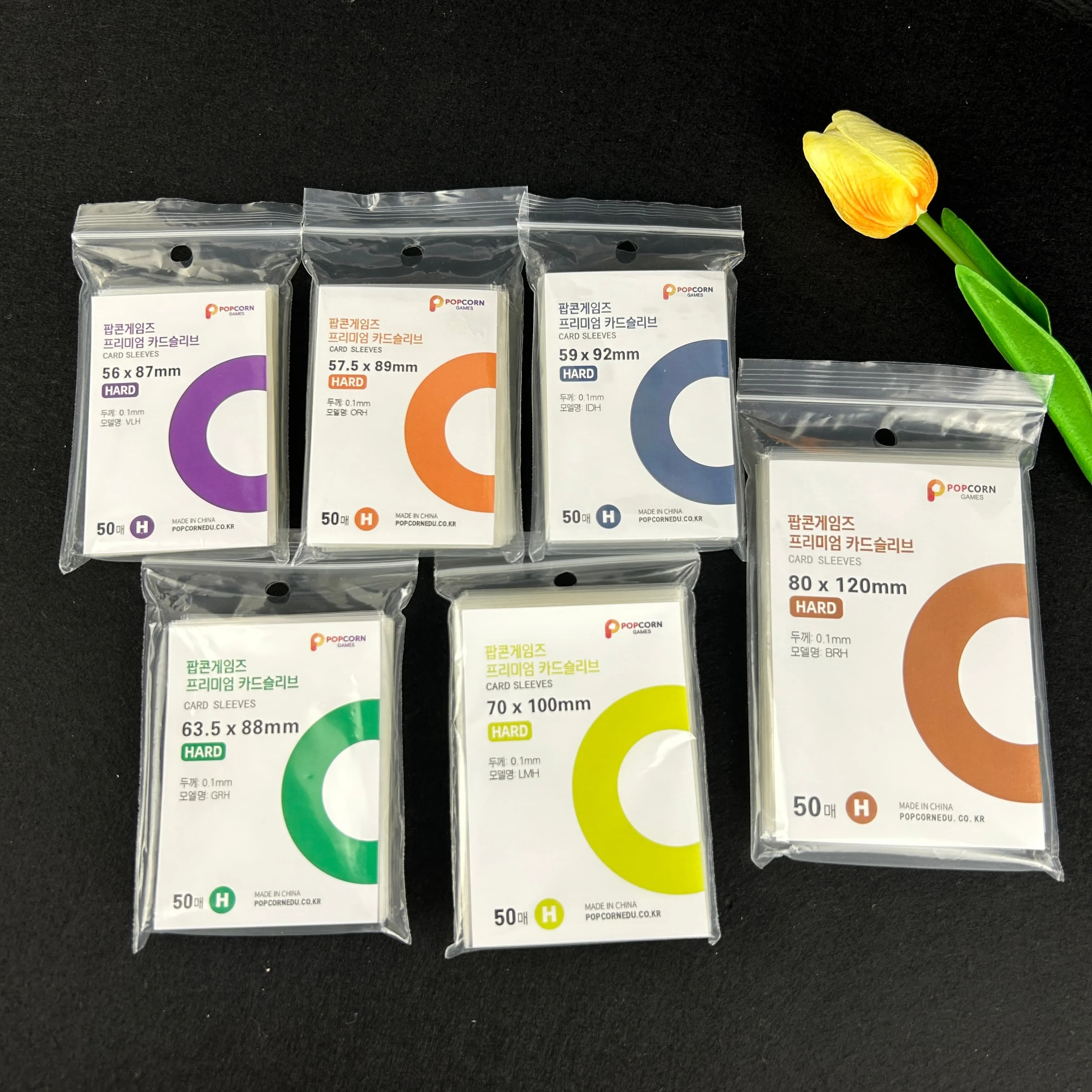 50Pcs Korea Transparent Anti-scratch Card Sleeves HD Clear CPP Film Kpop Idol Popcorn Card Cover For Game Football Card Holder