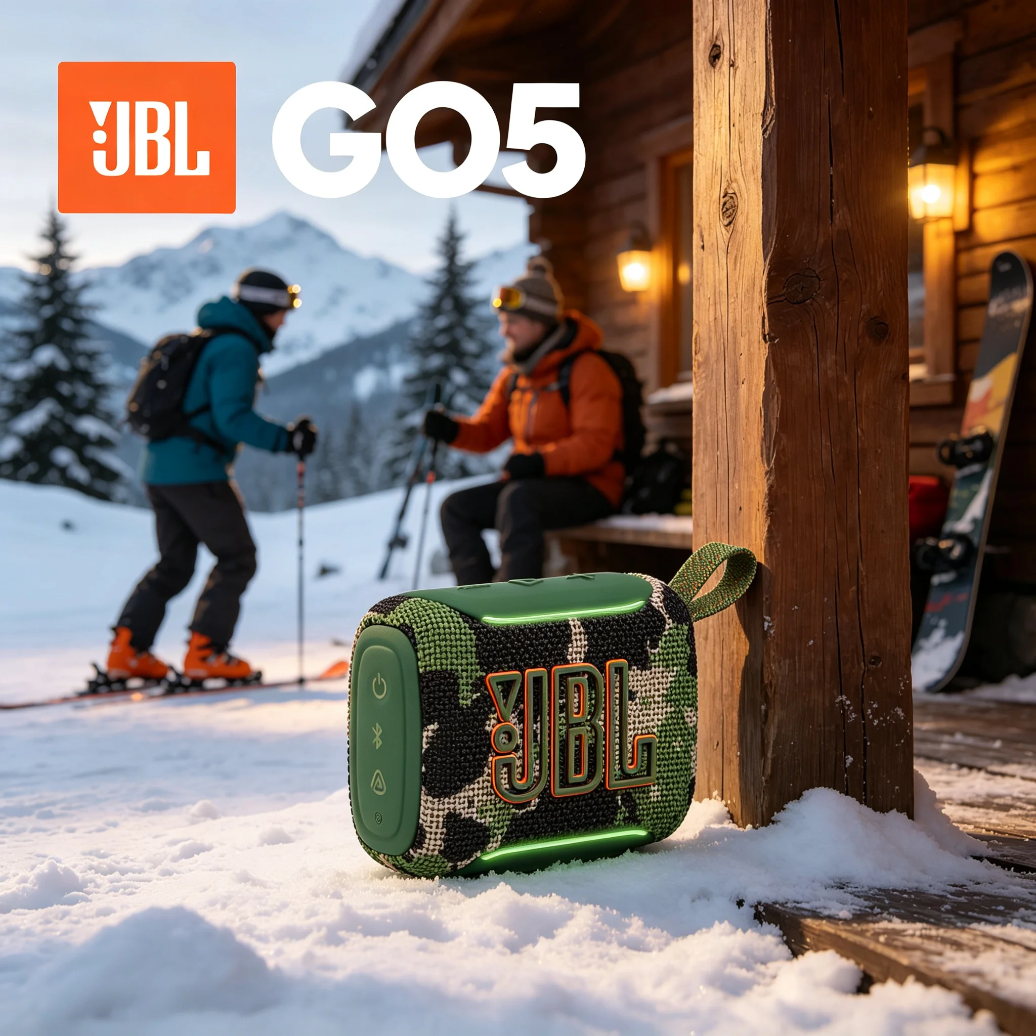 JBL GO5 Bluetooth Speaker with Ambient Edge Light,IP68 Protection,10H Playtime,Supports Auracast Multi-speaker Connection