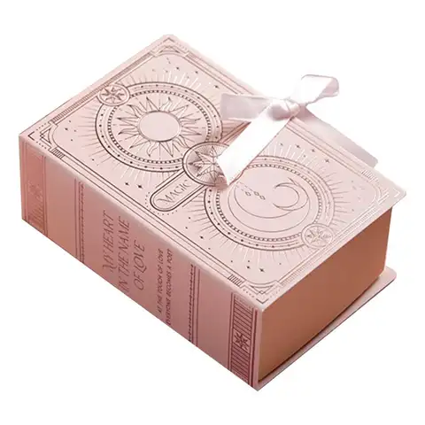 우아한 약혼 결혼식 사탕 선물 상자 책 모양 창조적 인 골판지 선물 사탕 상자 결혼식