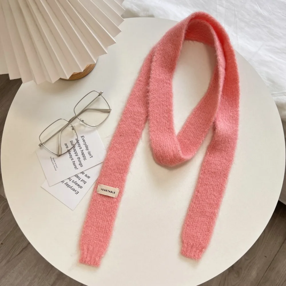 

Korean Style Y2K Thin Scarf Rainbow Color Soft Long Narrow Scarves Neck Warmer Neckerchief Harajuku Knitted Scarf