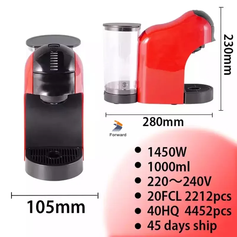 Mesin Kopi Espresso Kapsul Multi Kapsul, Kompatibel dengan Kapsul Espresso, Mesin Thermoforming untuk Kapsul Kopi