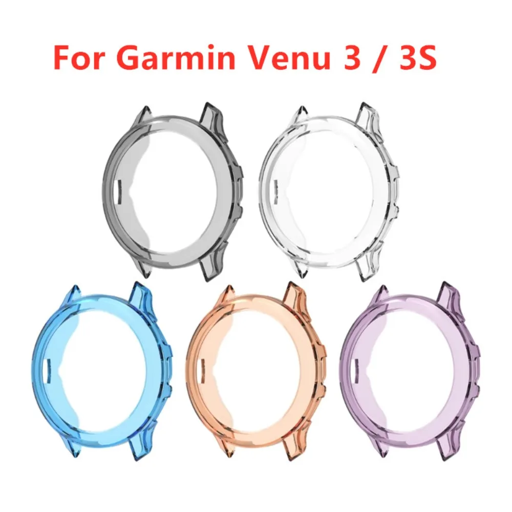 ฝาครอบโปร่งใสเคส TPU กรอบใหม่สมาร์ทวอท์ชอุปกรณ์ป้องกันหน้าจอสำหรับ Garmin venu 3/3S