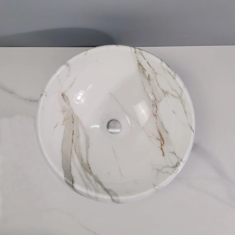 Marble pattern ceramic table basin wash n bathroom cabinet b n household balcony integrated