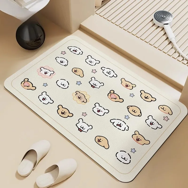 

Линейный коврик для ванной комнаты для щенков, водопоглощающий туалет, быстросохнущий, нескользящая дверь для туалета из диатомовой грязи