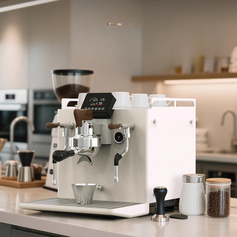 

Small semi-automatic Italian retro coffee machine Espresso