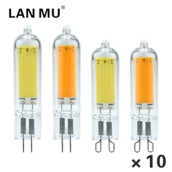 10pcs/lot Dimmable G4 G9 LED Light Bulb 3W 6W 220V COB Glass LED Lamp Replace 40W 60W Halogen Bulb for Pendant Light Chandelier