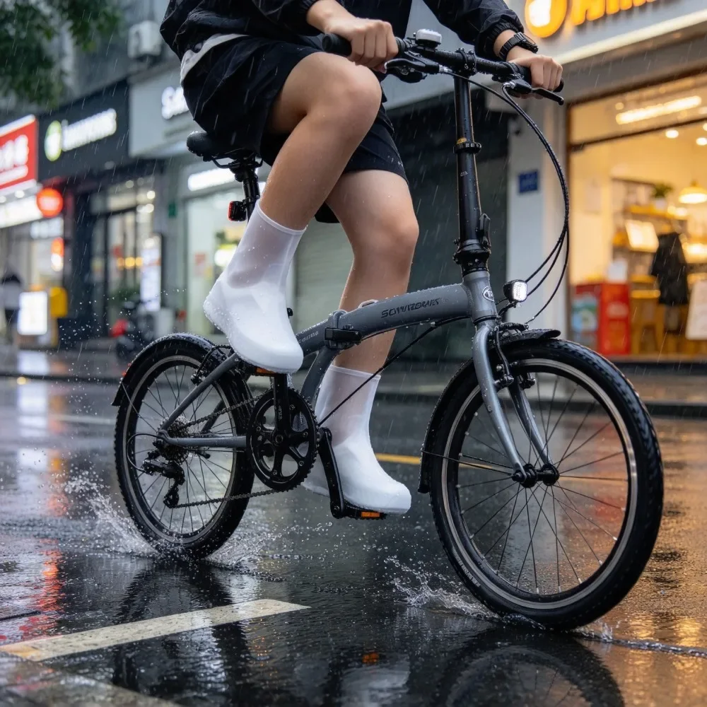 Cycling Waterproof Shoe Covers Rain Boot Elastic Non Slip Overshoes Bike Bicycle Outdoor Reusable Portable for Men Women