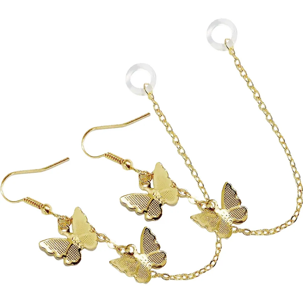 2Pcs Premium Metal Anti-Lost Earphone Chain for Wireless Earbuds Portable Lightweight Fitness Yoga Running Skiing Cycling