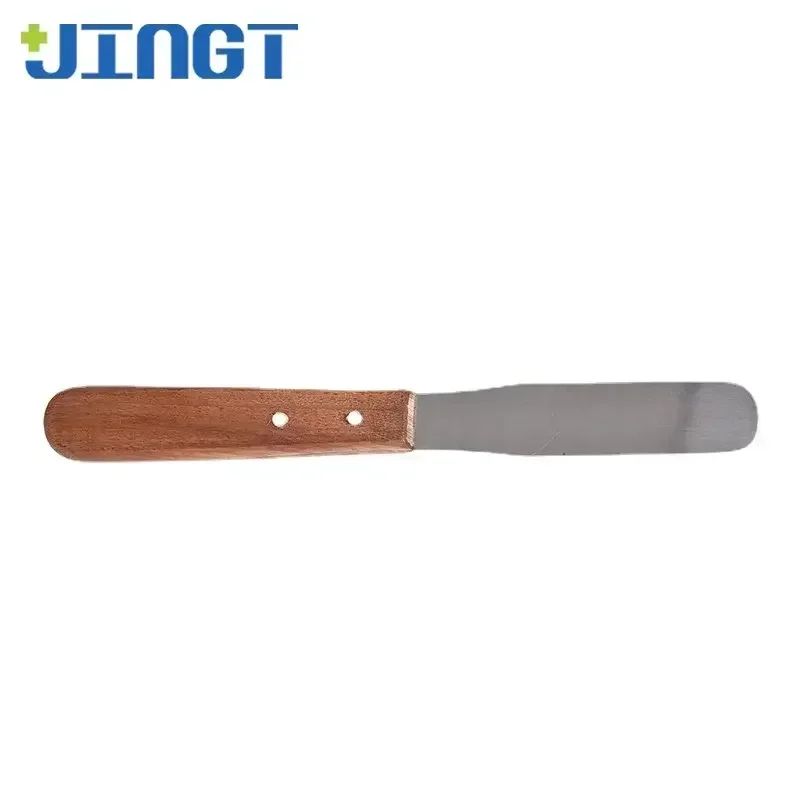 Advanced Stainless Steel Plaster Mixer Knife-Wooden Handle Secure Grip, Ideal for Stirring Gypsum in Dental Impression Materials