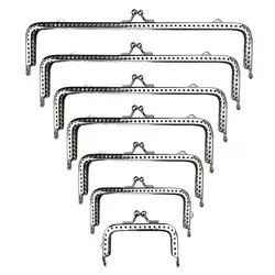 6.5/8.5/10/12/15.5/18/20cm Retro Purse Clasp Frame Bag Kiss Clasp Lock Vintage Metal Purse Frame for DIY Craft Purse Bag Making