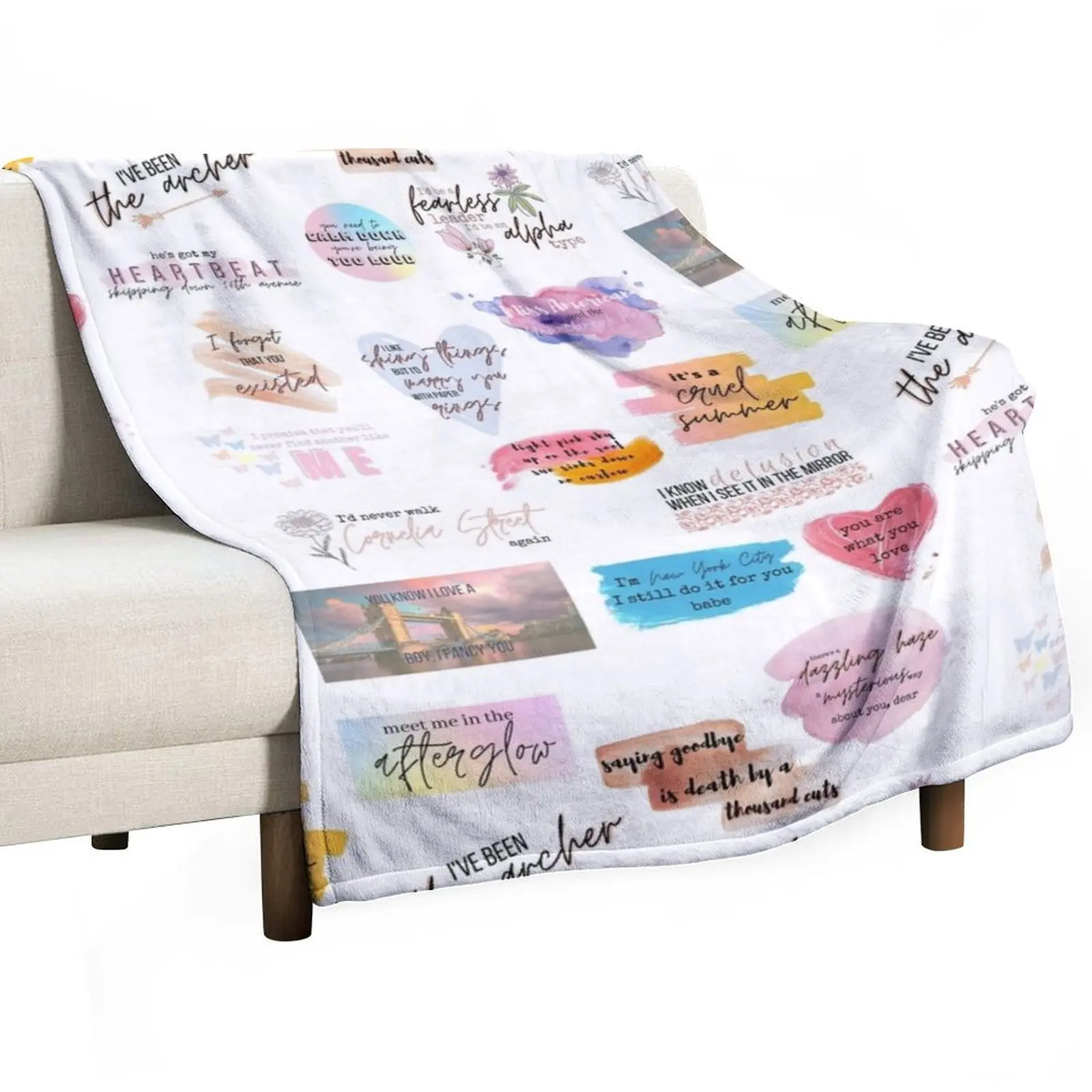 عاشق الكولاج رمي بطانية أريكة عملاقة تتحرك الفاخرة رمي الحرارية لبطانيات السفر #3