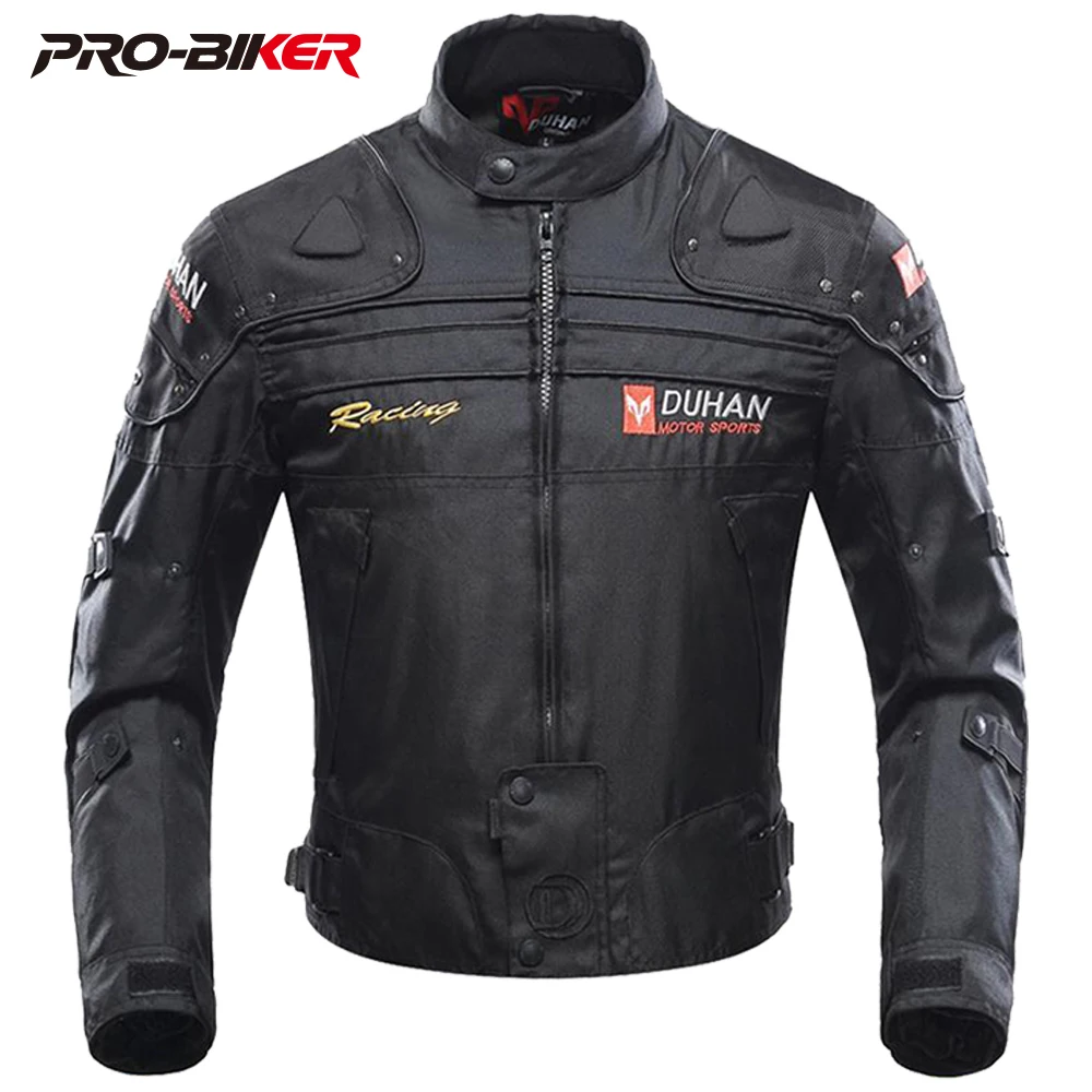 DUHAN Zwarte Motorjas Motorbroek Heren Motocross Racing Jas Body Armor Met Moto Protector Moto Kleding - afbeelding 2