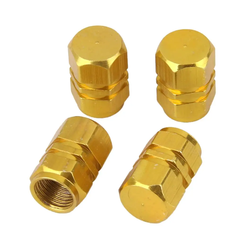 

4-х шт., алюминиевые шины, колесные диски, колпачки для штока шин, автомобили, мотоциклов, велосипедов, хромированные, золотые