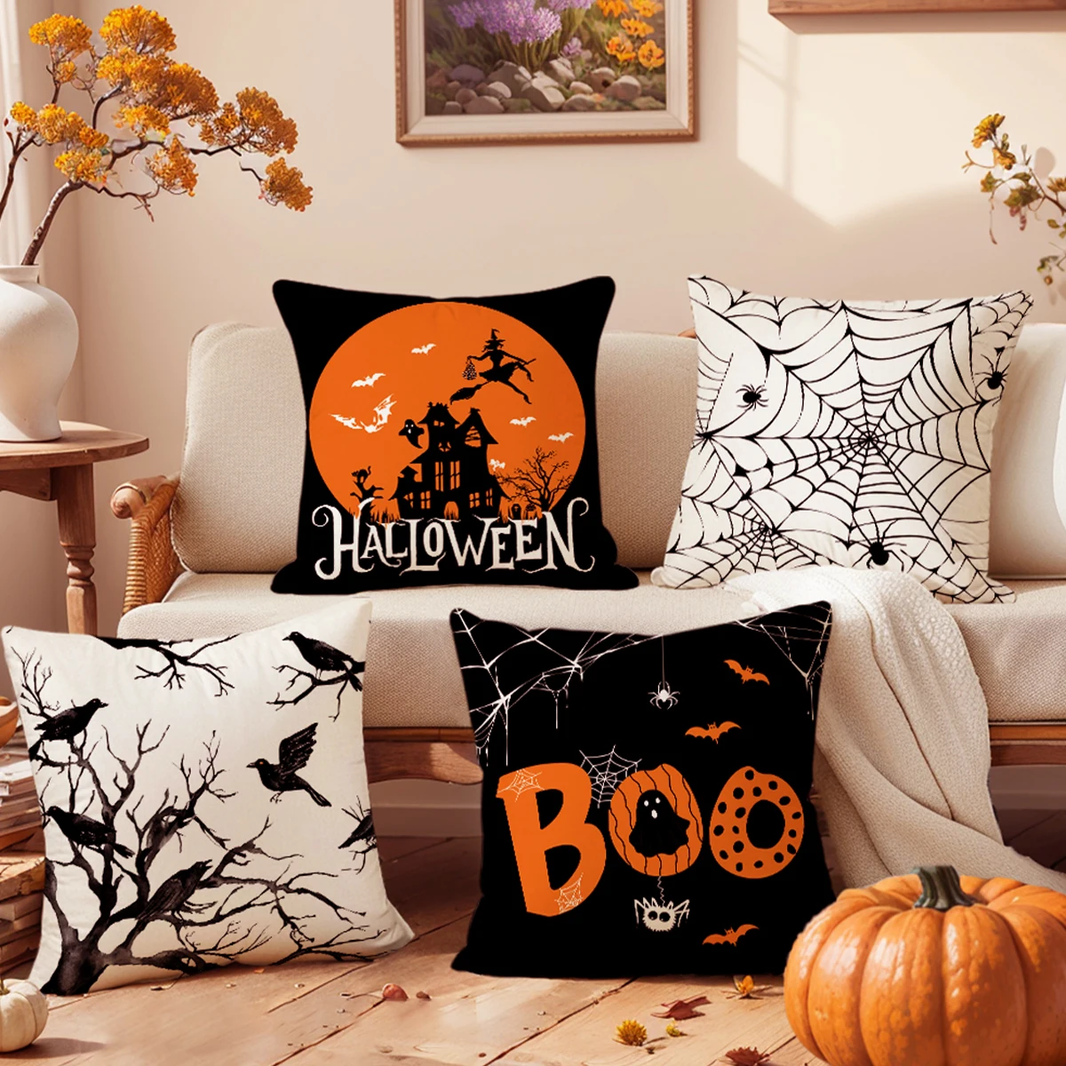 Halloween Pompoen Kussensloop Partij Gunsten Halloween Decoratie Ghost Kussensloop Voor Home Trick Of Traktatie Halloween Feestartikelen