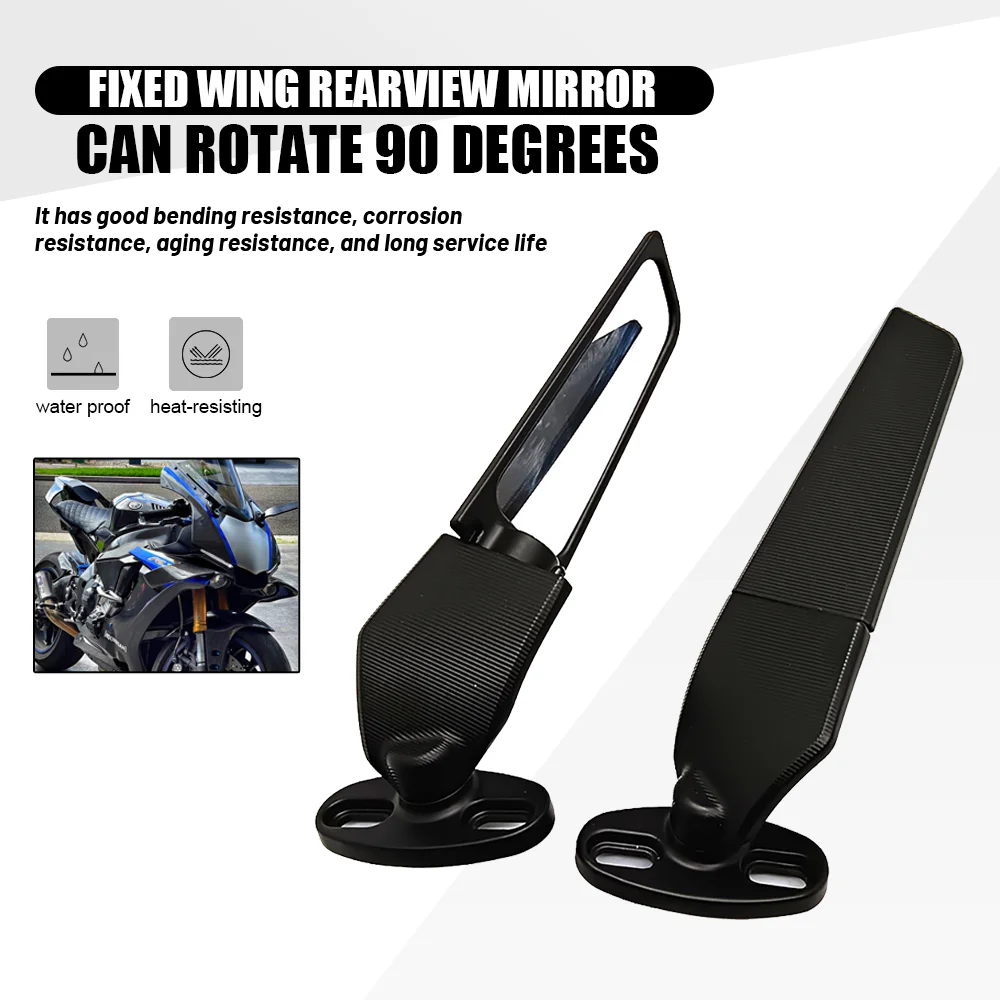 

Motorcycle Wing Mirrors Adjustable Rotating Rearview Side Mirror For BMW S1000RR Honda CBR YAMAHA YZF R6 R1 R25 R3 R125 R15