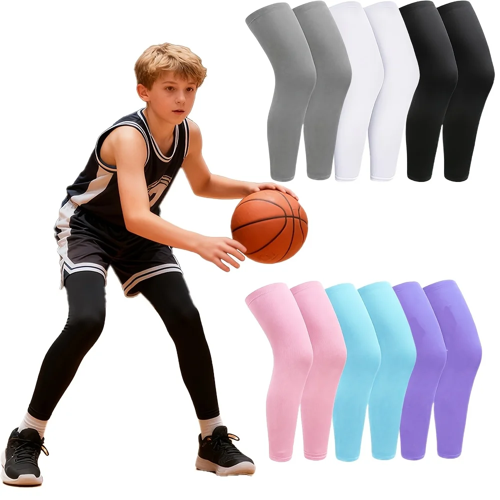 1 Pair Youth Athletic Calf Sleeves, Enhanced Fit for Boy& Girl in Sports Training, All-Season Comfort