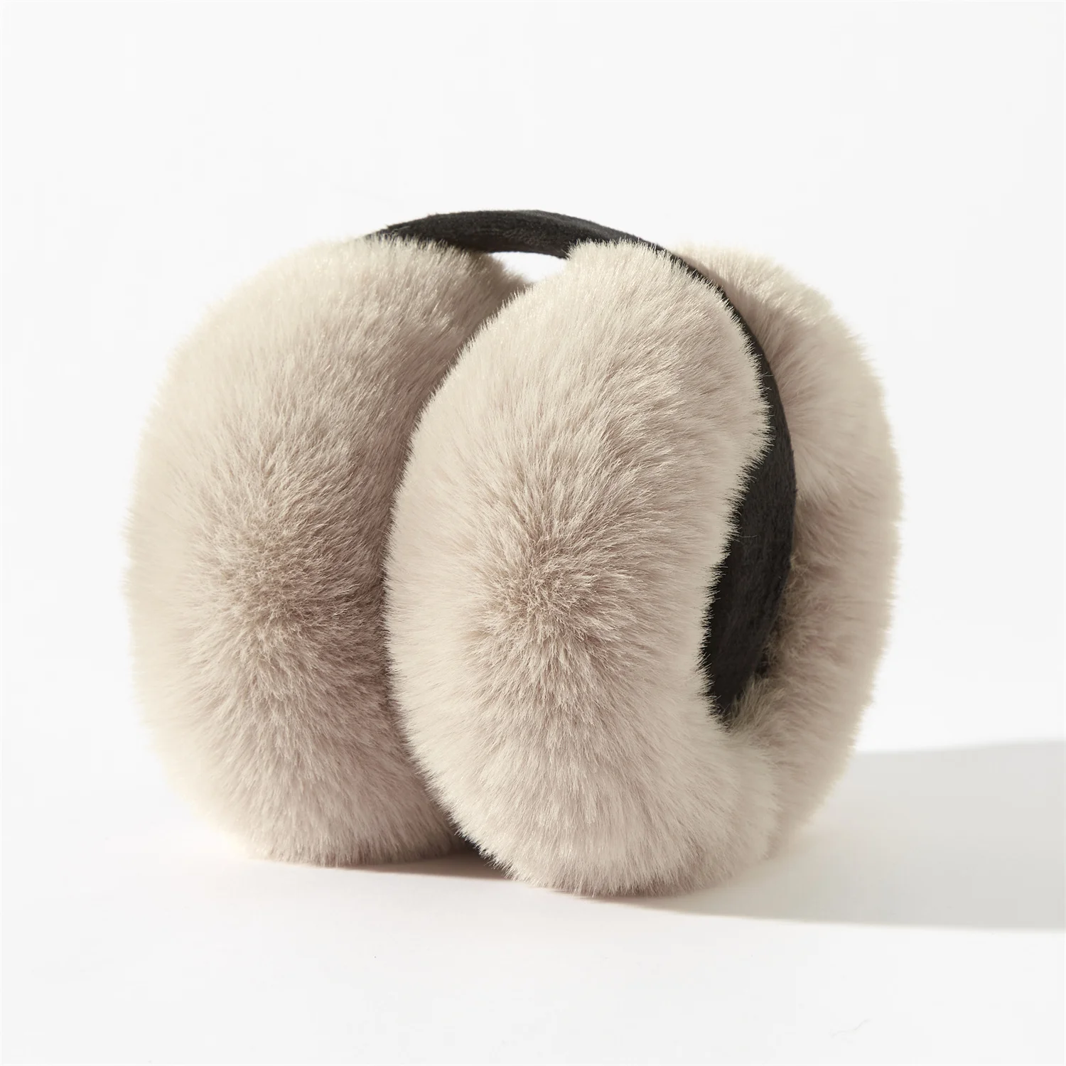2025 جديد اللون حجب غطاء للأذنين موضة رائعة فرو الأرنب الصناعي طوي غطاء للأذن امرأة الشتاء الدافئة اكسسوارات #5