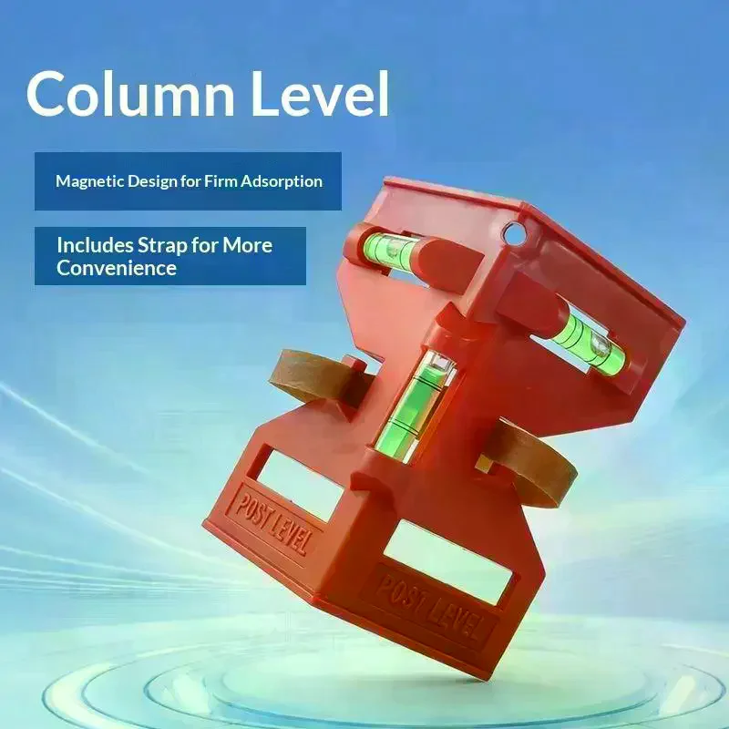 Column Level, Adjustable Folding Column Level With Elastic Ring Level, Suitable For Pipeline Tree Columns Magnetic