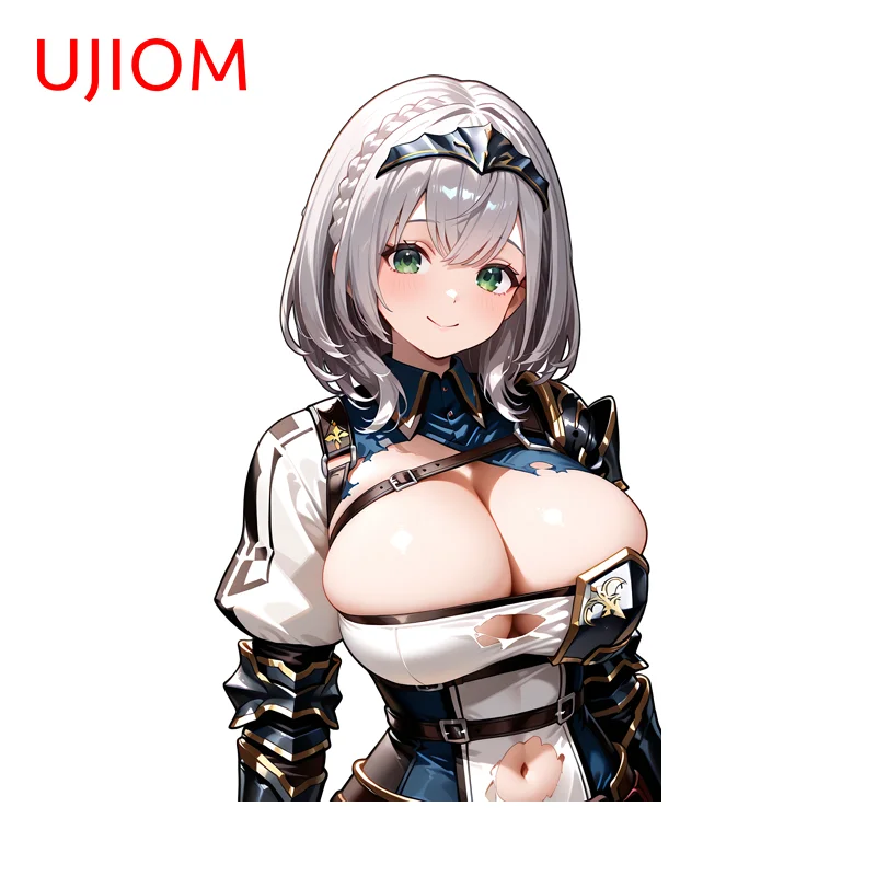 UJIOM Trendy Shirogane Noel Big Breasts Wall Sticker Premium Amusing Design Chic Scratch Proof Decal Vinyl Bumper Decoration