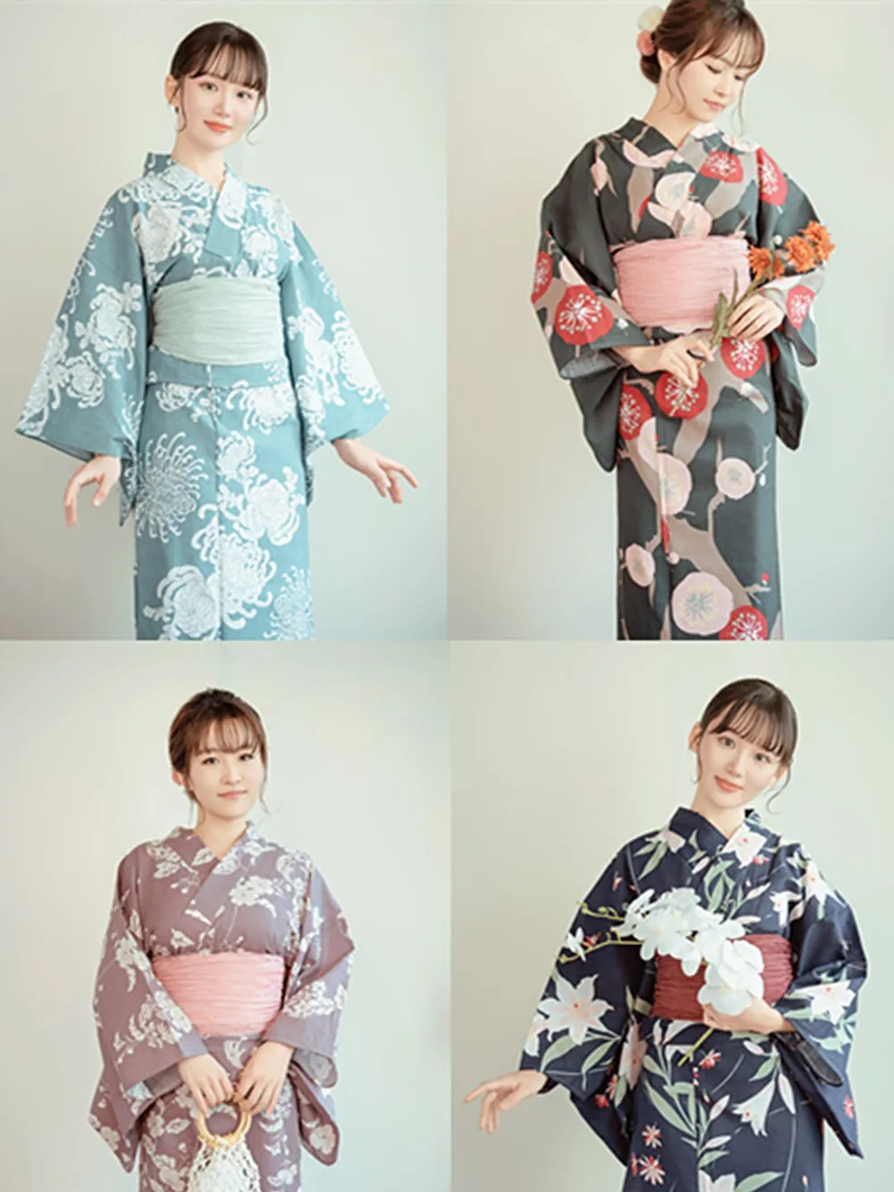 

Traditional Japanese Kimono Women's Cotton Batobe Travel Cosplay Clothing Pure Cotton Material Ethnic Faion Spring 2024