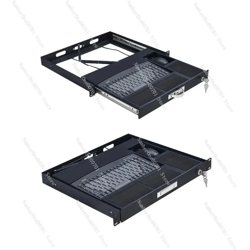 19-Inch 1U rack is industrial keyboard tray drawer USB industrial keyboard