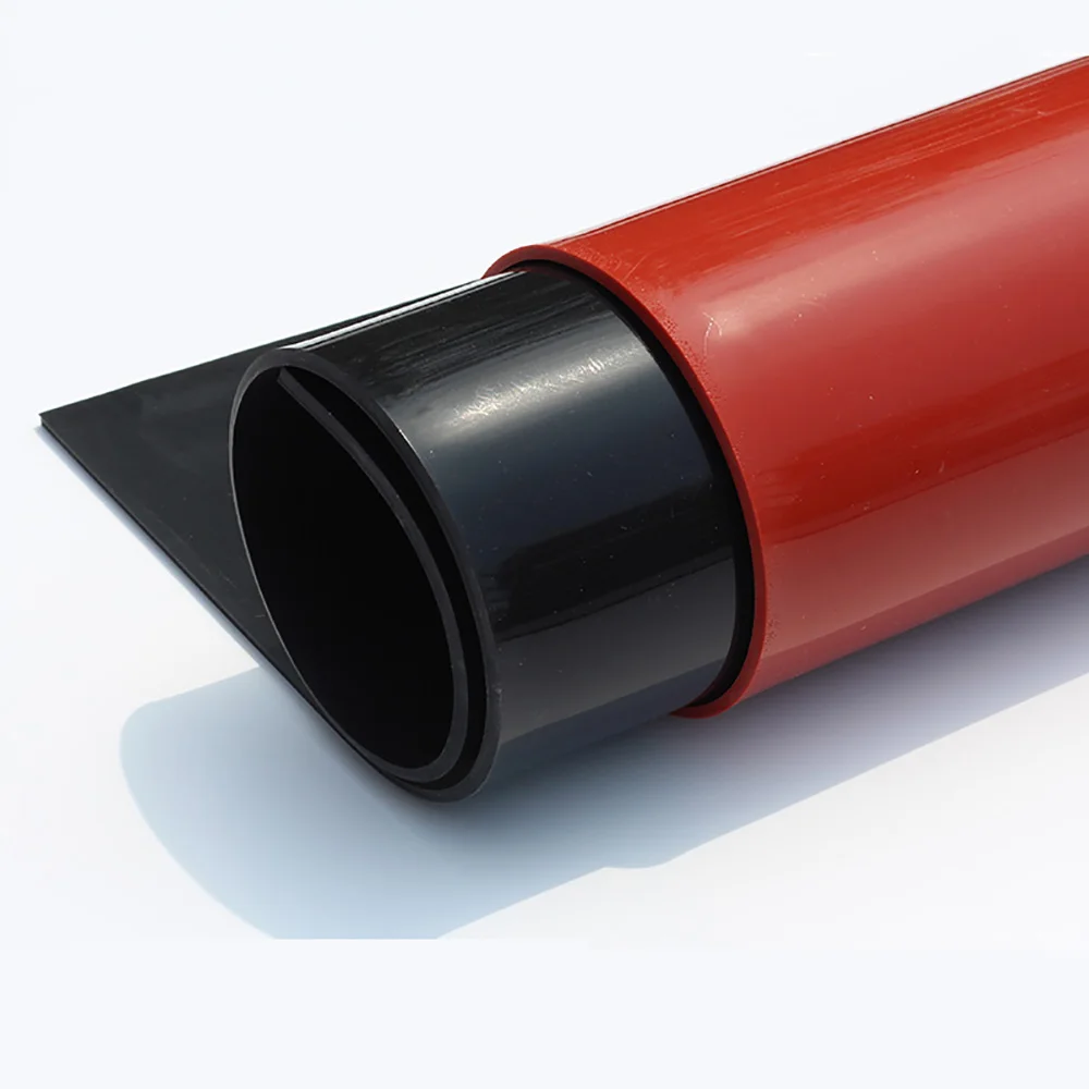 500x500mm Silicone Rubber Gasket Sheet 1mm to 4mm Thick Black Red Translucent High Temperature Waterproof Shockproof Sealing Pad