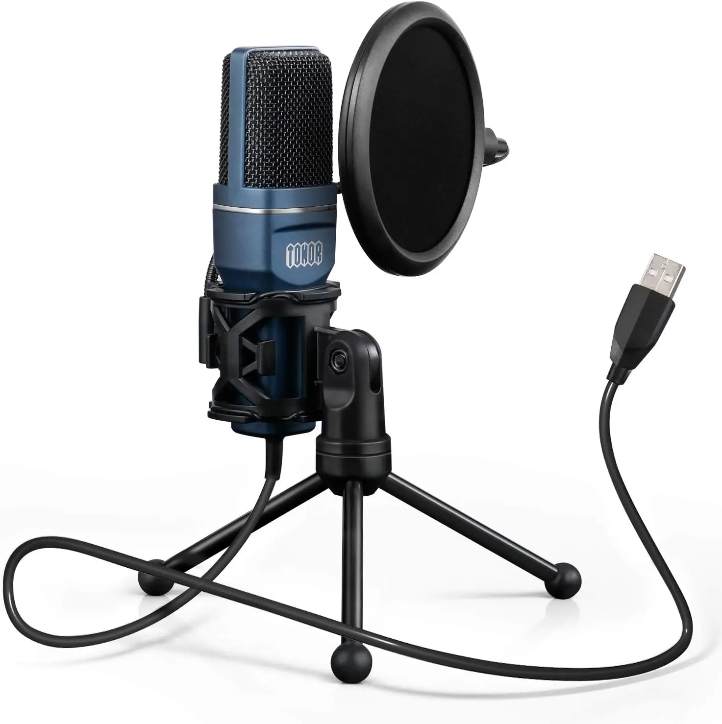 TONOR TC777 USB Podcast Microphone with Tripod Stand