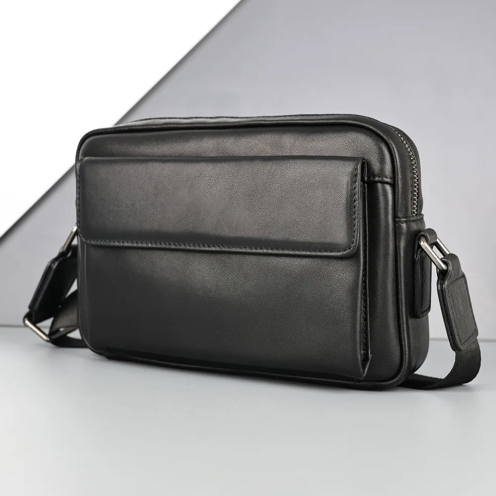 

Men's Leather Casual Satchel New Trend Men's Bag Versatile Fashion First Layer Cowhide Messenger Bag Multi-functional Single Men