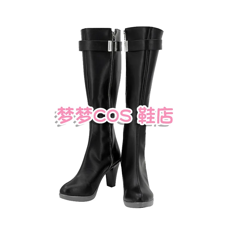 P3R Reload Mitsuru Kirijo Versão de Batalha Cosplay Sapatos Botas Jogo Anime Halloween Botas de Couro PU