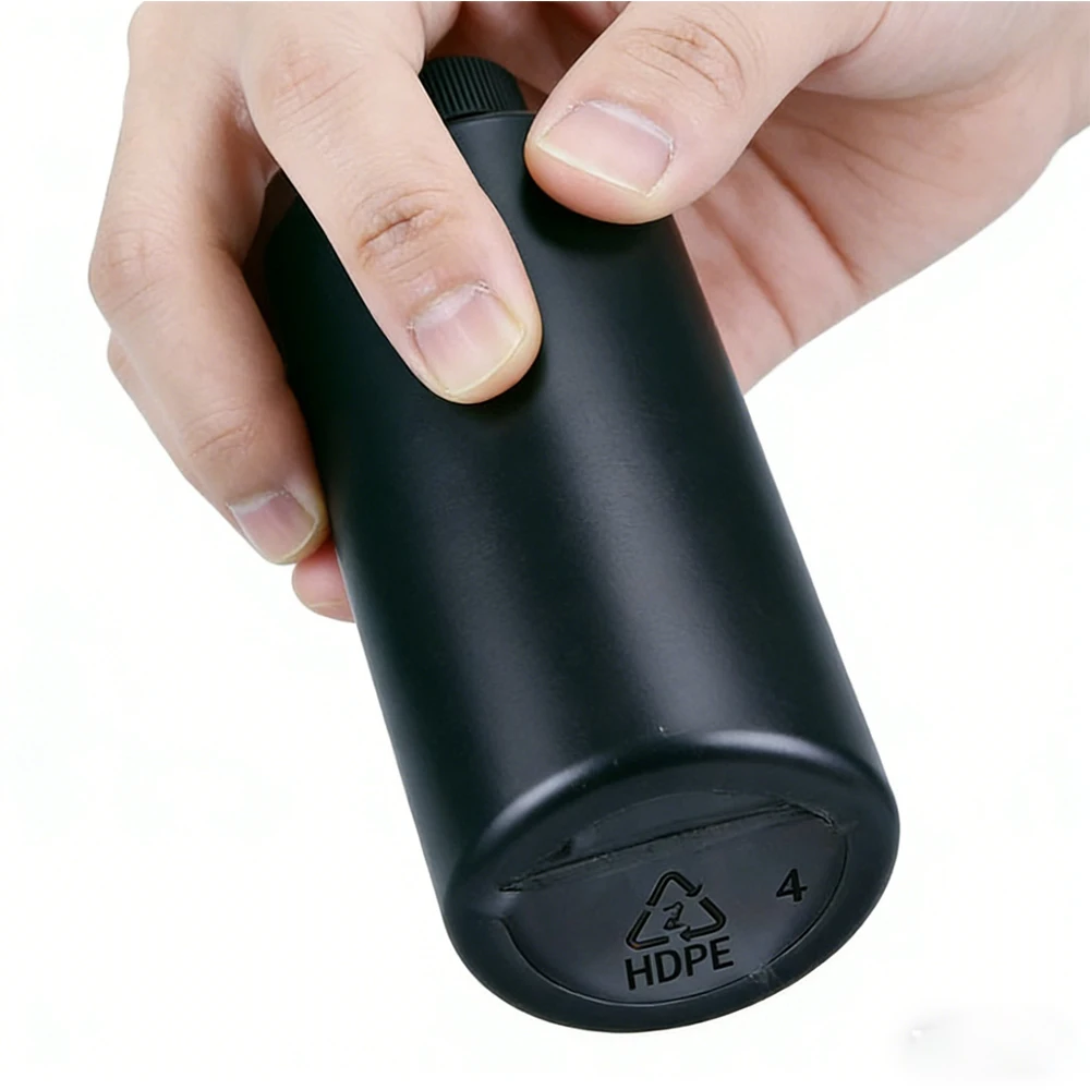 10Pcs 30-1000ml Empty Black HDPE Plastic Squeeze Bottles W/ Screw Cap Refillable Light-Proof Container For DIY Pigment Oil Paint