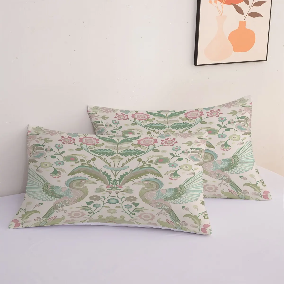 Phoenix pattern  Down duvet cover large size  blue-green phoenix  Room decoration bedding set