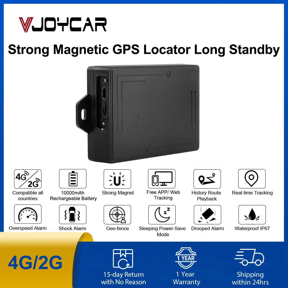 Asset GPS Tracker Car Vehicle Locator 10000mAh Battery Standby 120 Days Remotely Anti-theft GPS Free APP PK TK905