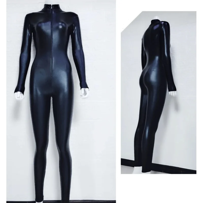 Durarara! Cosplay Costume Celty jumpsuit black elastic leather tights women locomotive suit carnival outfits