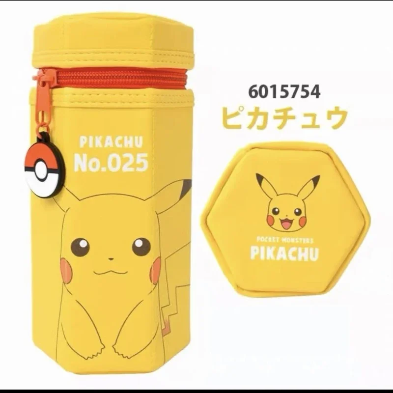 Spot Anime Cartoon Sanrio Surrounding Pokemon Cute Pikachu Mewtwo Primary School Hexagonal Penholder Boy Girl Makeup Storage Bag