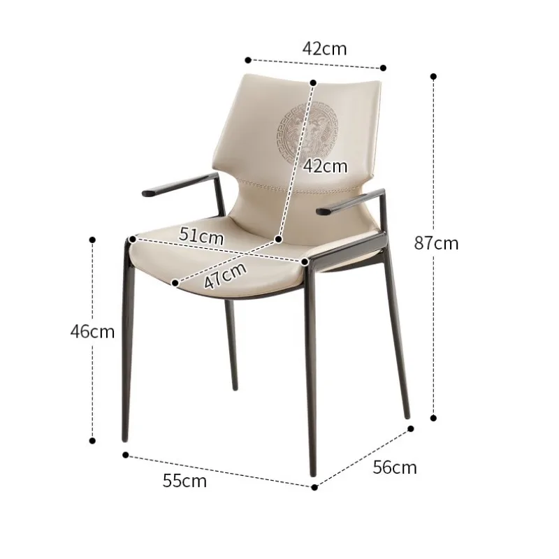 Italian modern saddle dining chair
