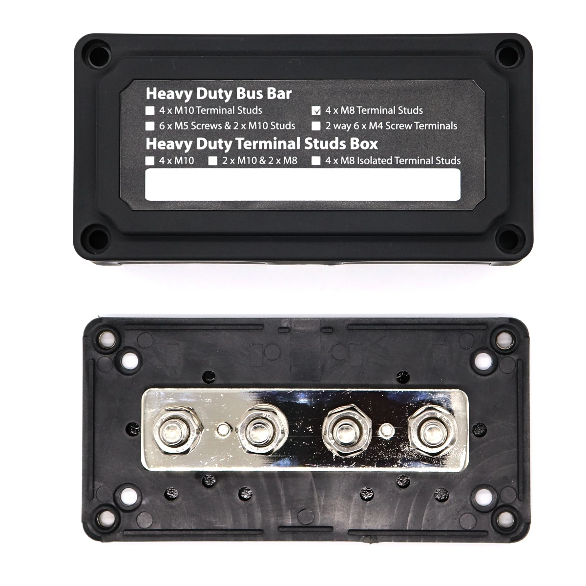 300Aヘビーデューティー配電盤、車・ボート用DC48V、M8端子スタッドモジュールボックスデザイン、ガラス繊維強化ナイロン製