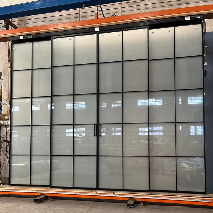 Bedroom Shower Office Switchable Smart Glass Door Partition Wall Aluminum French Auto Sensor Glass Automatic Sliding Door System