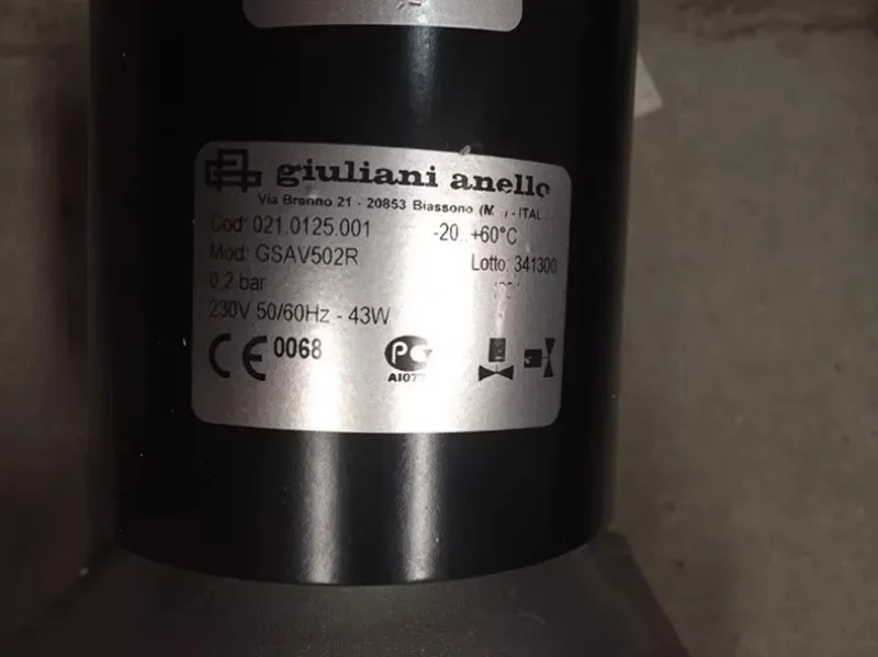 Electrovanne à gaz GSAV/Guilong, Italian Giuliani Anello