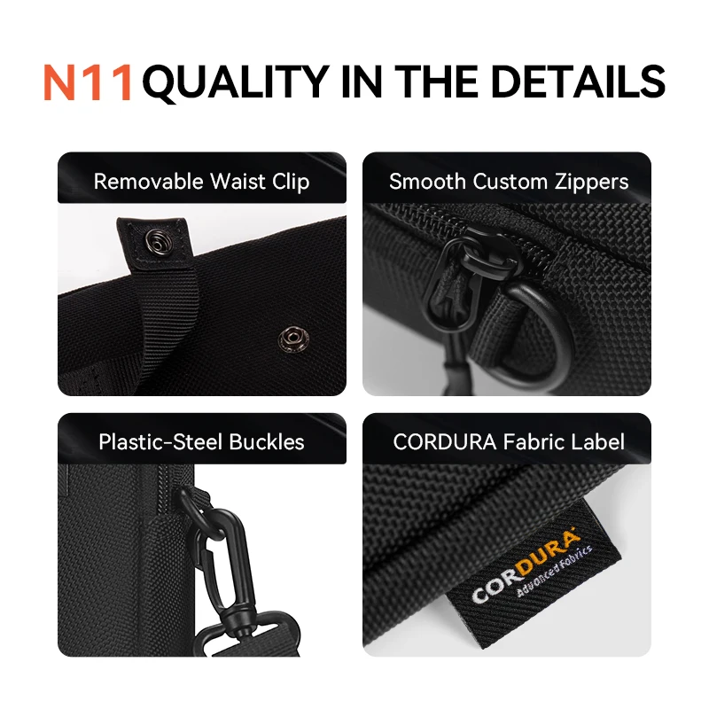 ReeYee Waterproof Crossbody Phone Bag, 1L Compact Lightweight Sling Pack, Durable Cordura Anti-Scuff Shoulder Handbag