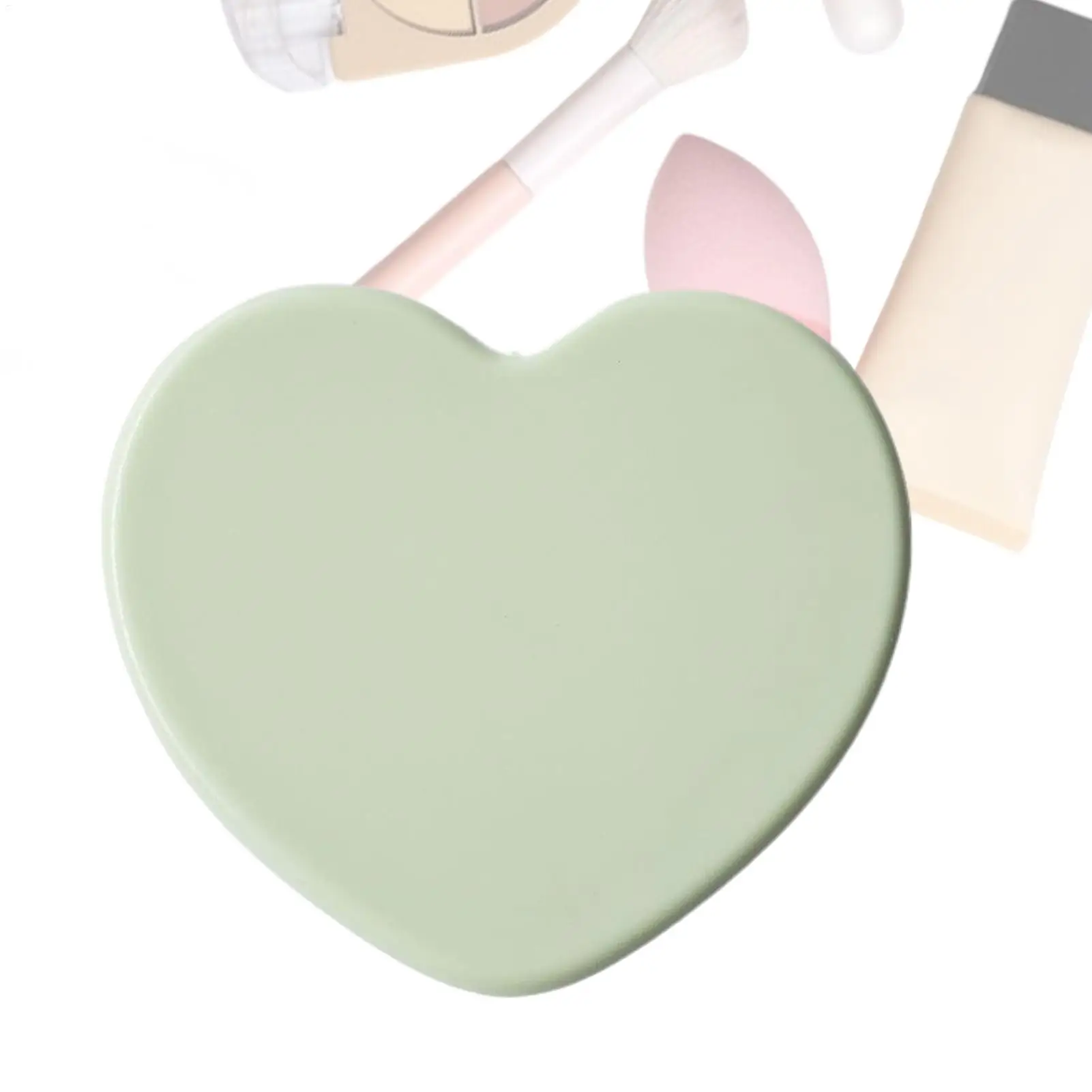 Cute Heart Shaped Travel Makeup Mirror Portable Waterproof Vanity Mirror with Suction Cup for Bathroom, Women Girls Teen, Gifts