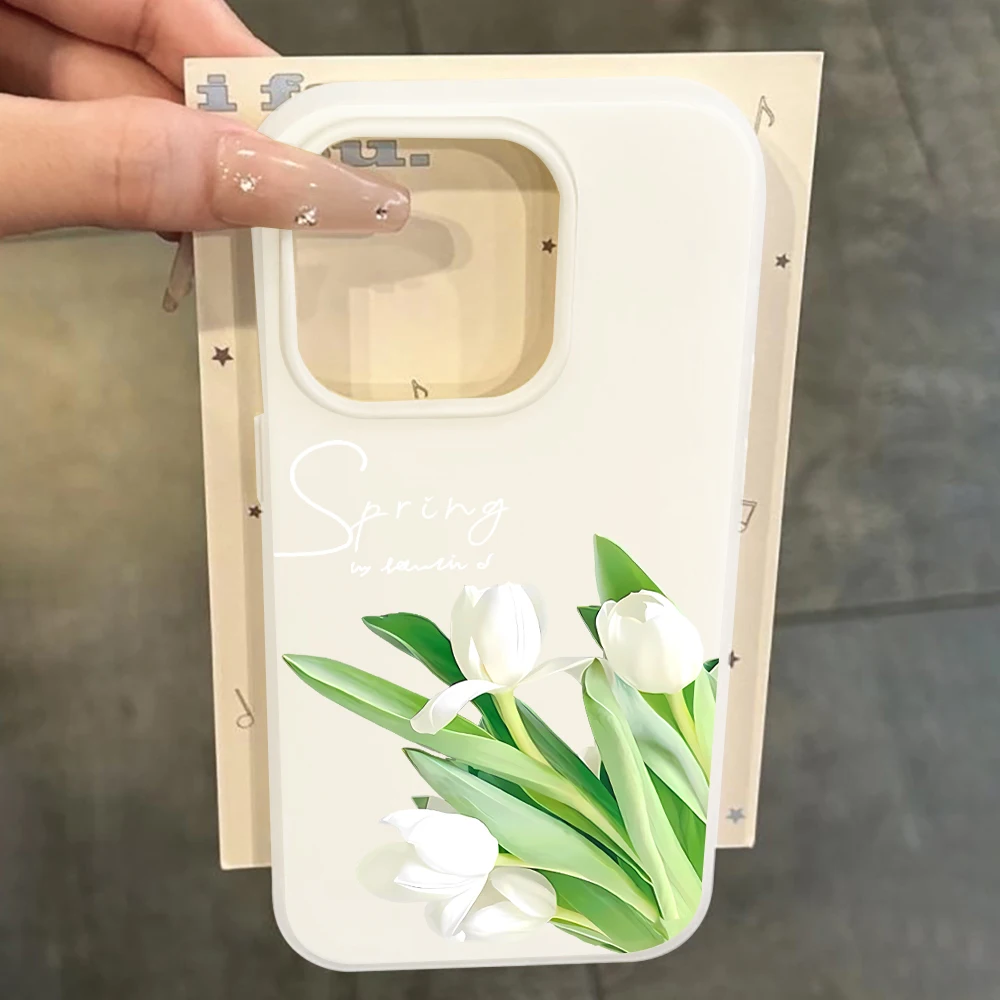 Für Samsung Galaxy S21 S26 S25 S24 S23 S22 Ultra Plus FE Hülle Frühlings-Tulpen-Blumen-Cover Für A37 A36 A54 A55 A56 Staubdichte Schutzhülle – Detail 4